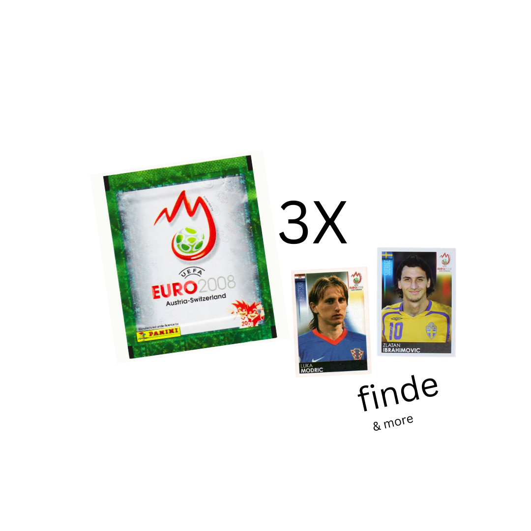 Panini Euro 2008 Sticker Pack 3er Set Sealed