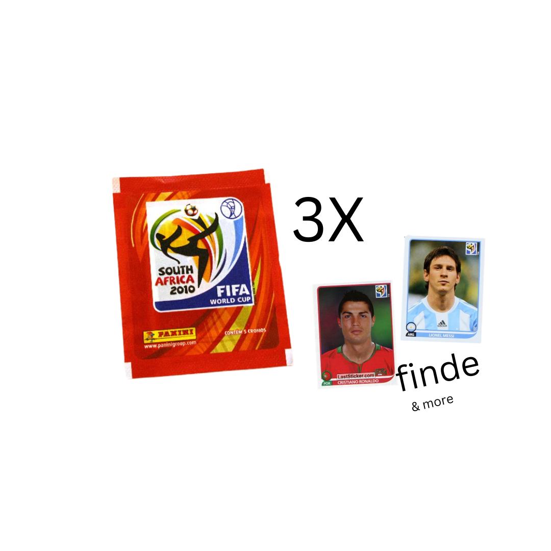 Panini World Cup 2010 Confezione di adesivi Set di 3 sigillati