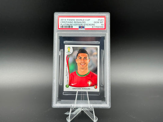 Cristiano Ronaldo Panini World Cup 2014 Platinum Edition #523 Sticker PSA 10