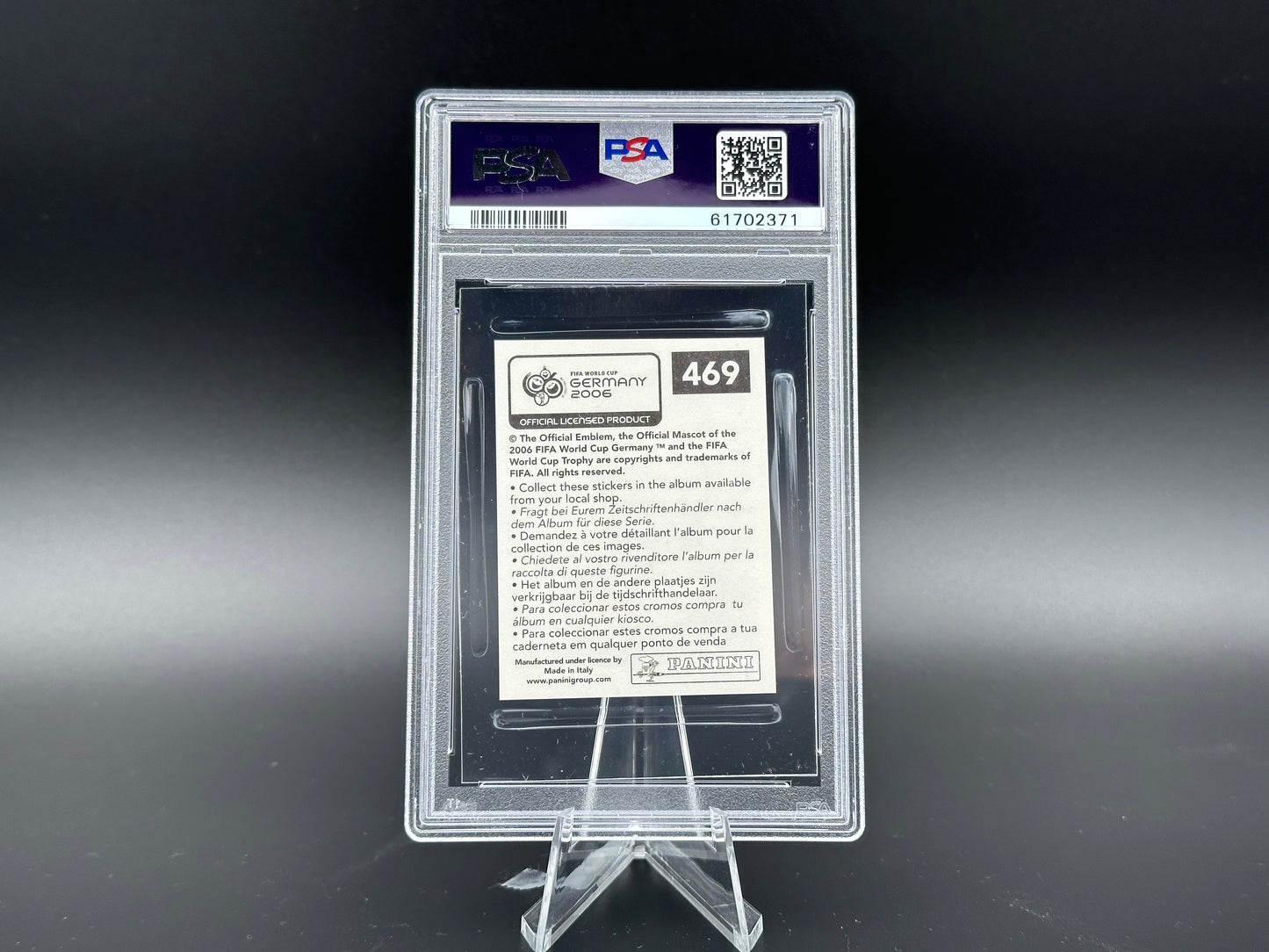 Thierry Henry Panini Coupe du Monde 2006 #469 Autocollant PSA 9