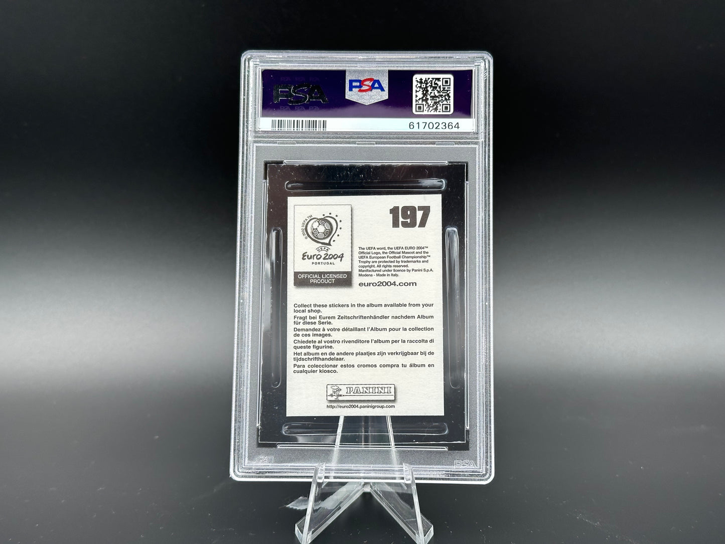 Zlatan Ibrahimovic UEFA Euro 2004 #197 Autocollant PSA 9