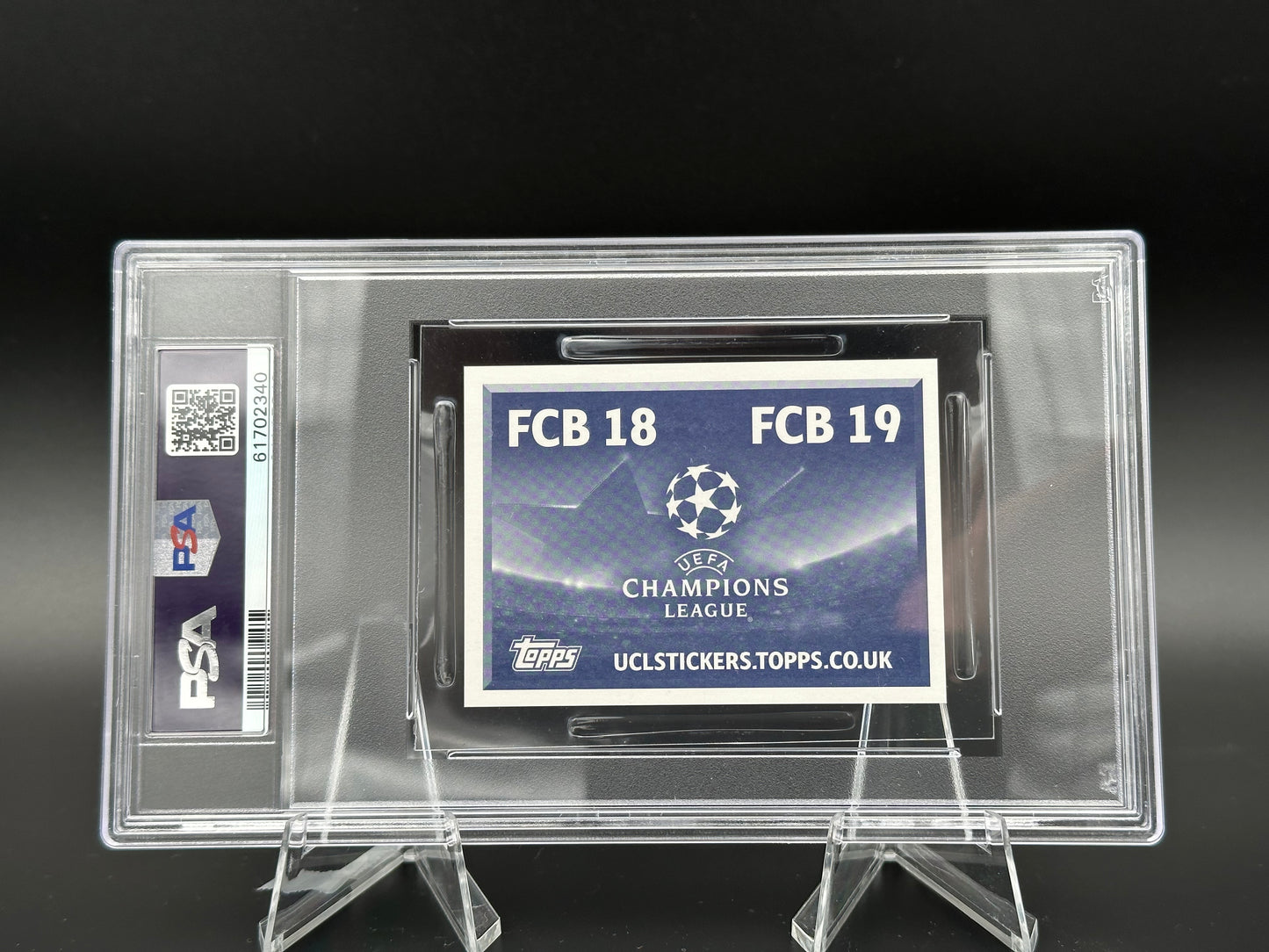 Suarez et Neymar Topps UCL 2016 #FCB18/19 Autocollant PSA 6