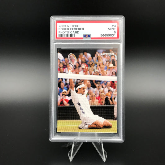 Scheda fotografica Roger Federer Netpro PSA 9
