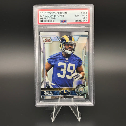 Rifrattore Malcolm Brown Topps cromato PSA 8.5