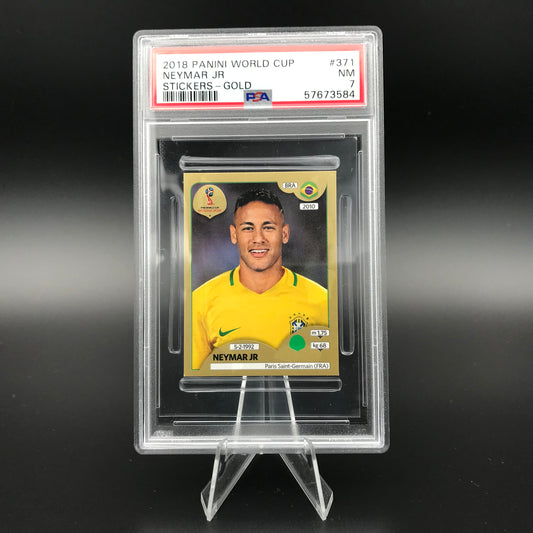 Neymar JR Panini World Cup 2018 Swiss Edition #371 Adesivo PSA 7