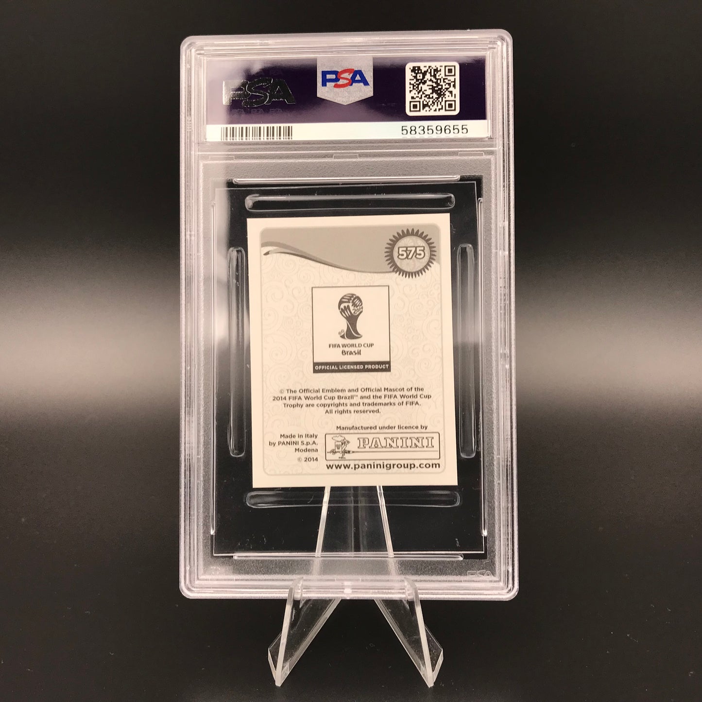 Kevin De Bruyne Panini World Cup 2014 #575 Sticker PSA 9