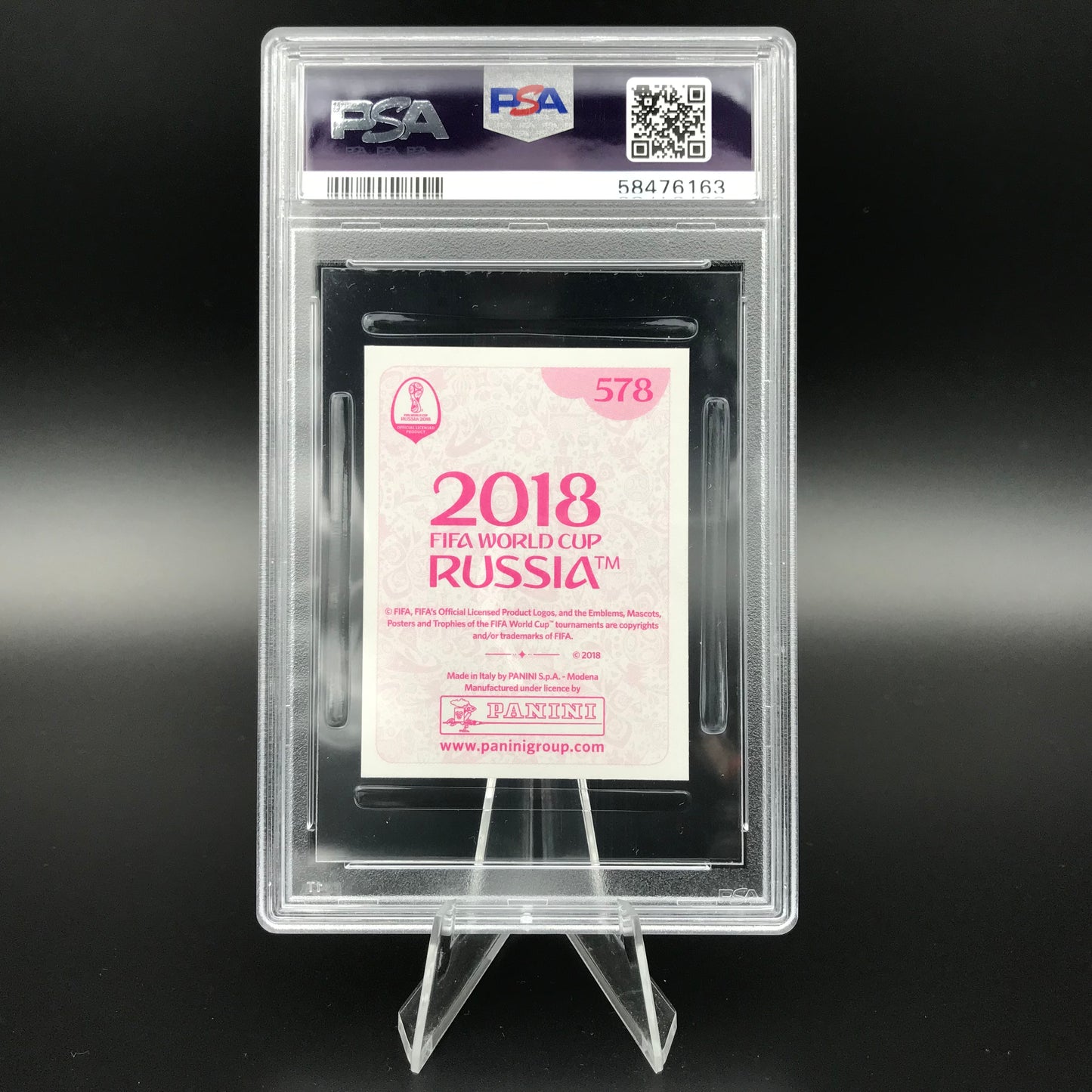 Marcus Rashford Panini World Cup 2018 #578 Sticker PSA 8