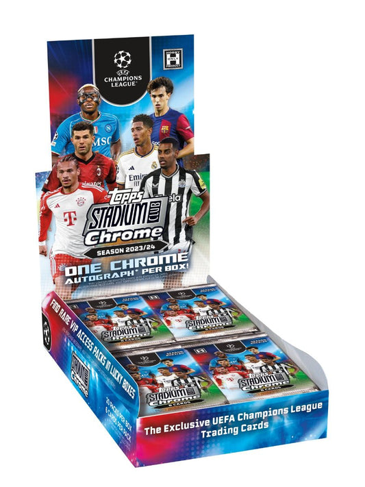 Topps Stadium Club Chrome UEFA Champions League 2023/24 - Hobby Box Sealed