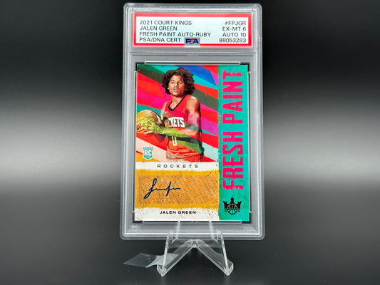 Jalen Green RC 2021 Court Kings Fresh Paint Auto-Ruby 47/99 PSA 6 / PSA 10 AUTO