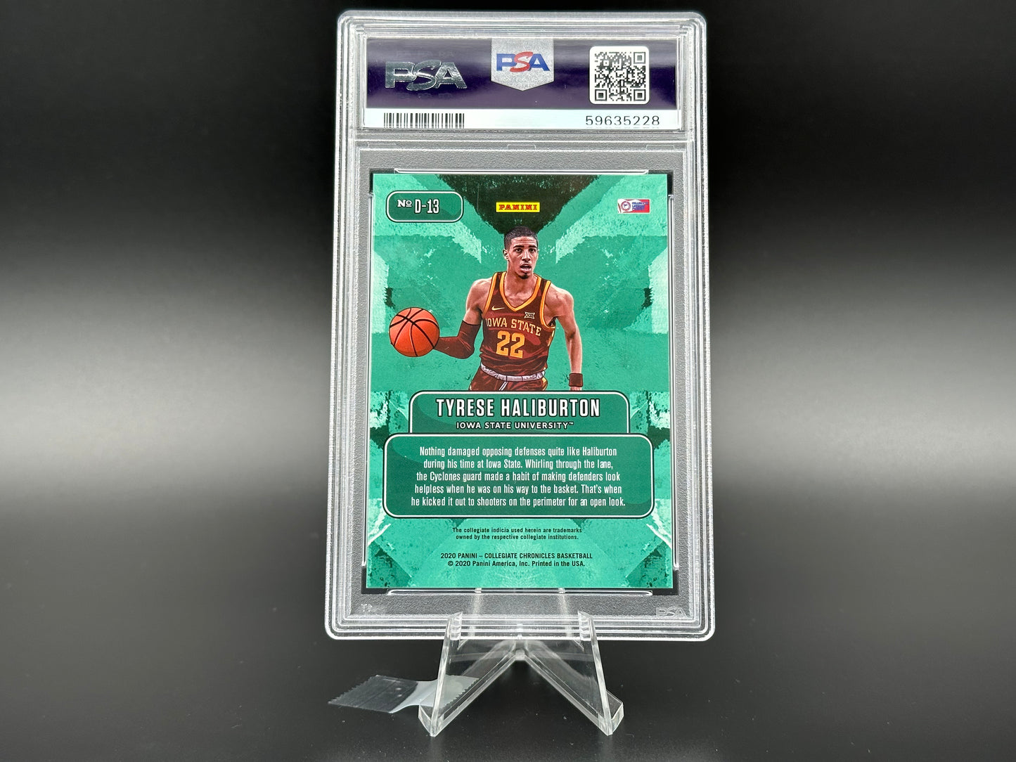 Tyrese Haliburton Downtown 2020 Panini Prizm Draft Picks PSA 9