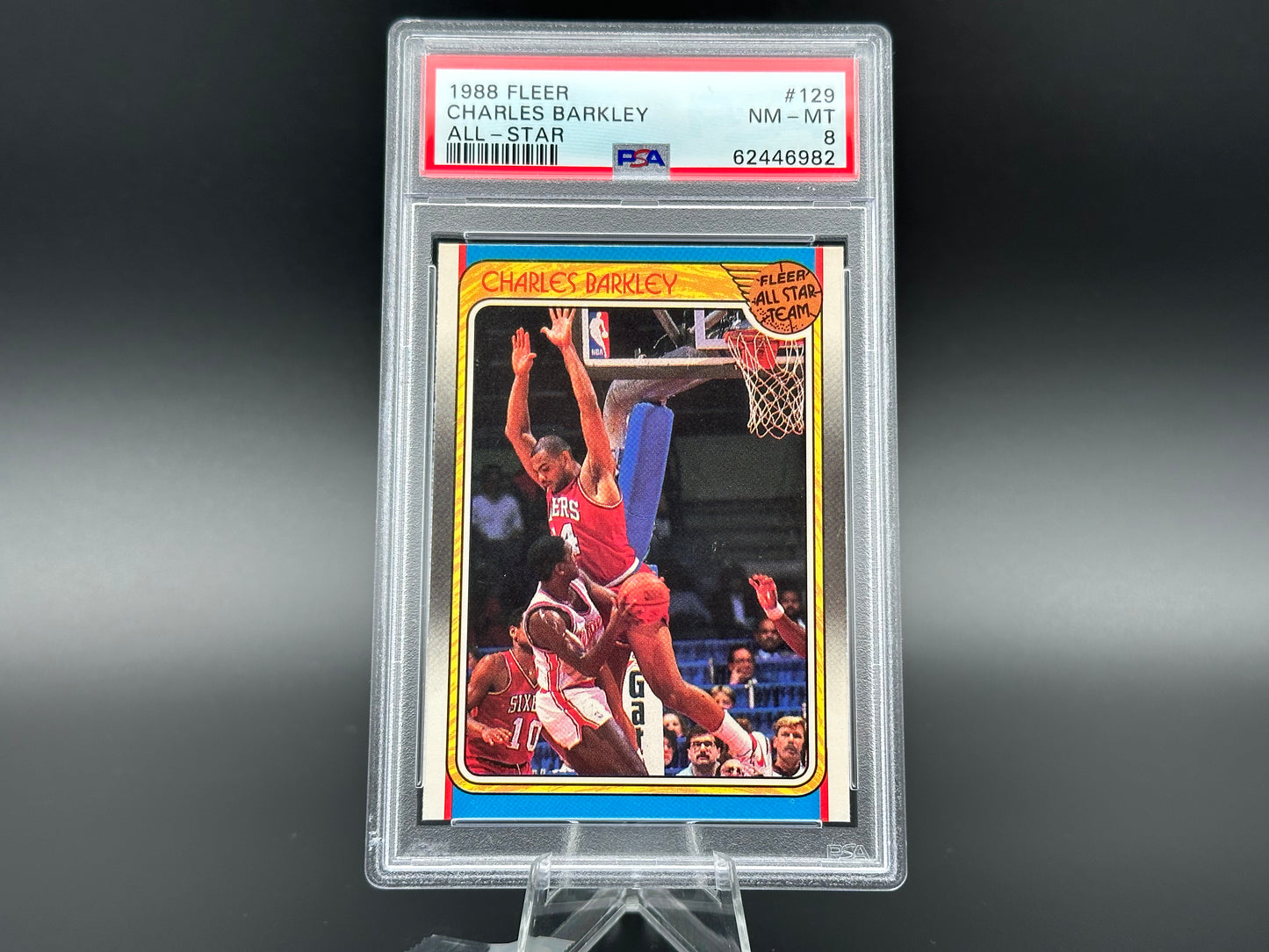 Charles Barkley 1988 All-Star Fleer PSA 8