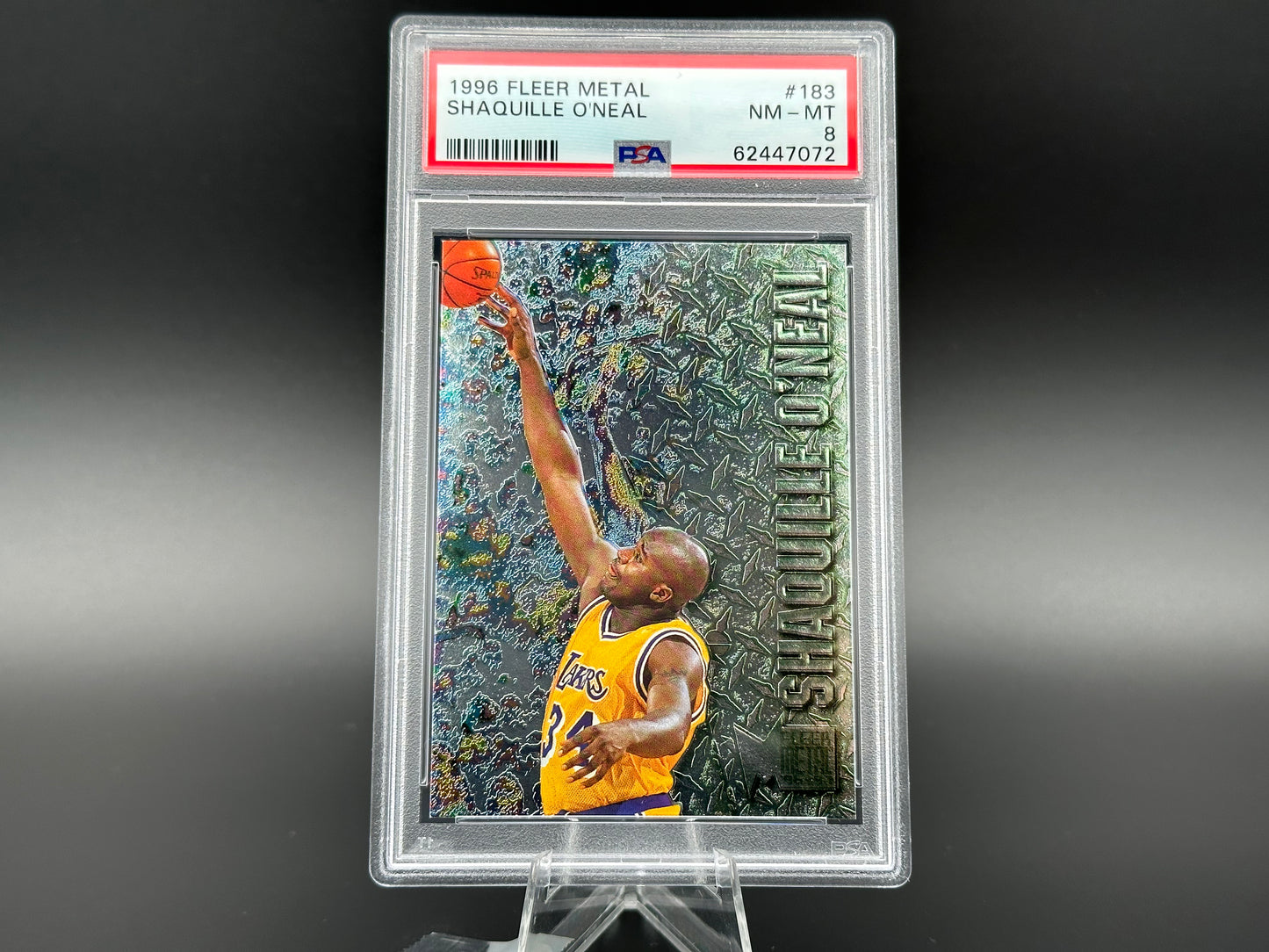 Shaquille O'Neal 1996 Fleer Metal PSA 8