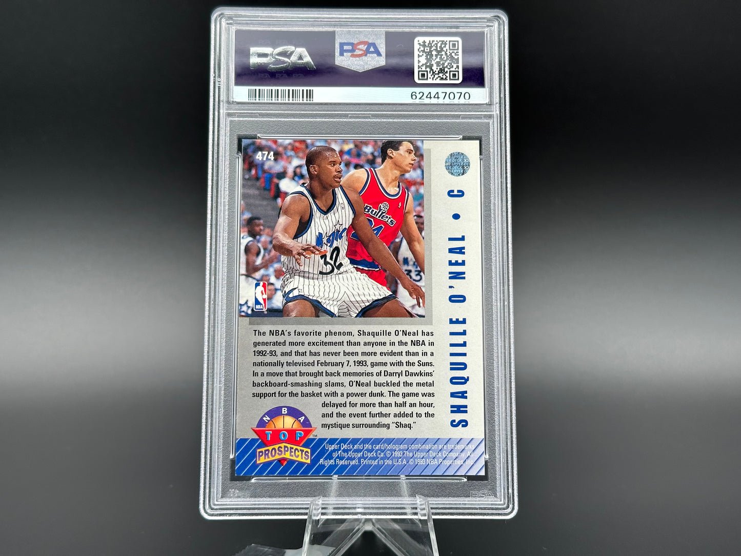 Shaquille O'Neal 1992 Upper Deck PSA 7