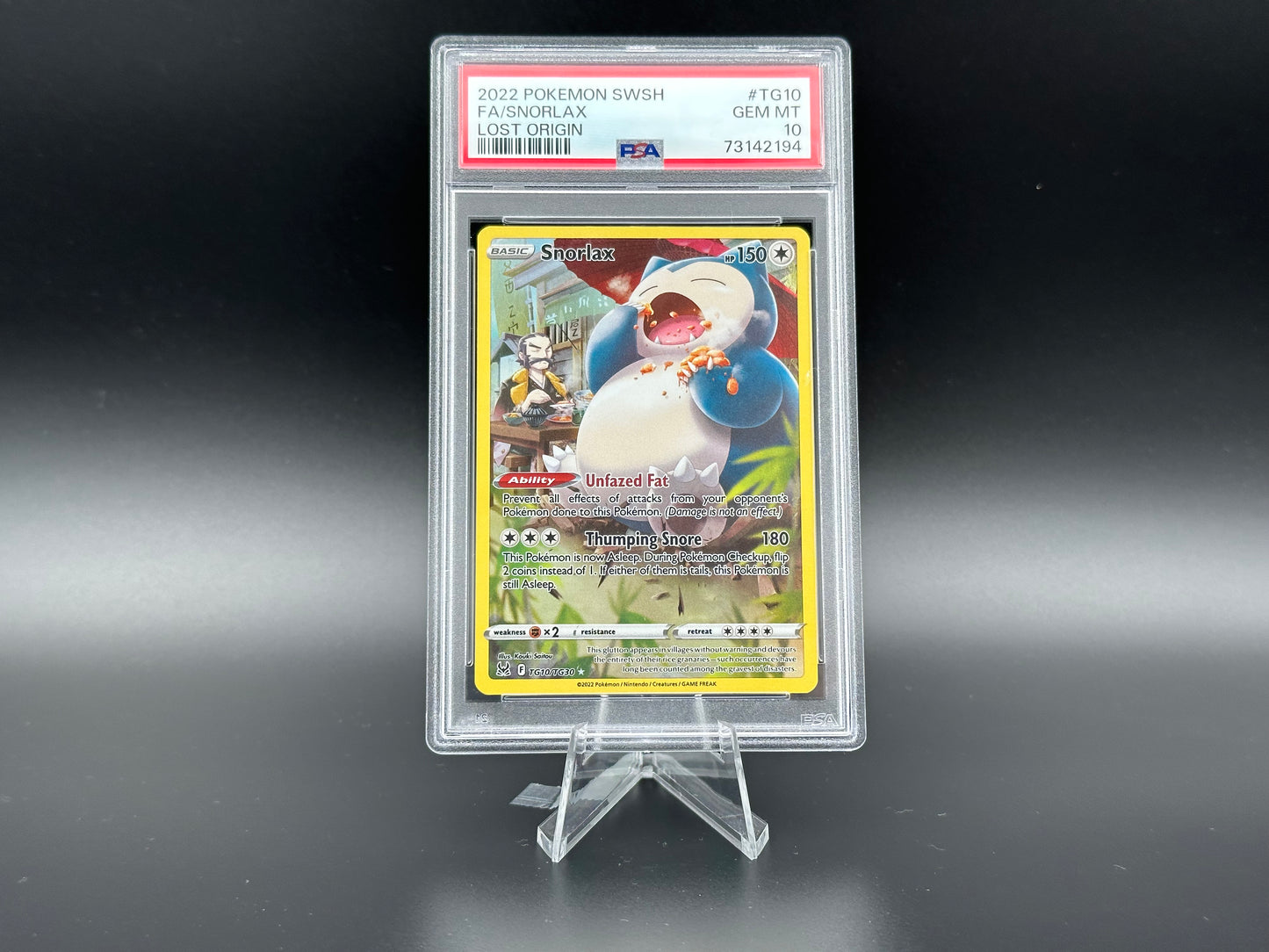 Snorlax Fullart Lost Origin PSA 10