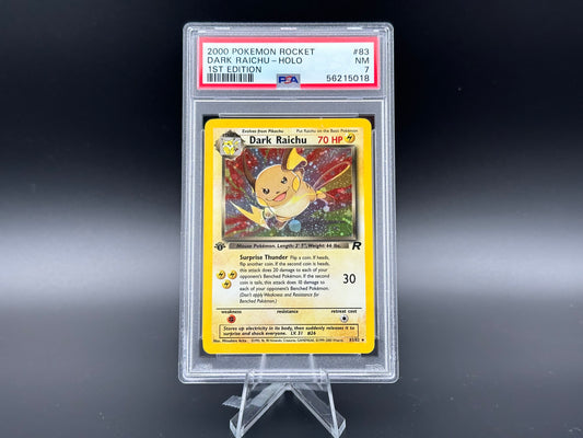 Dark Raichu olo Team Rocket prima edizione PSA 7