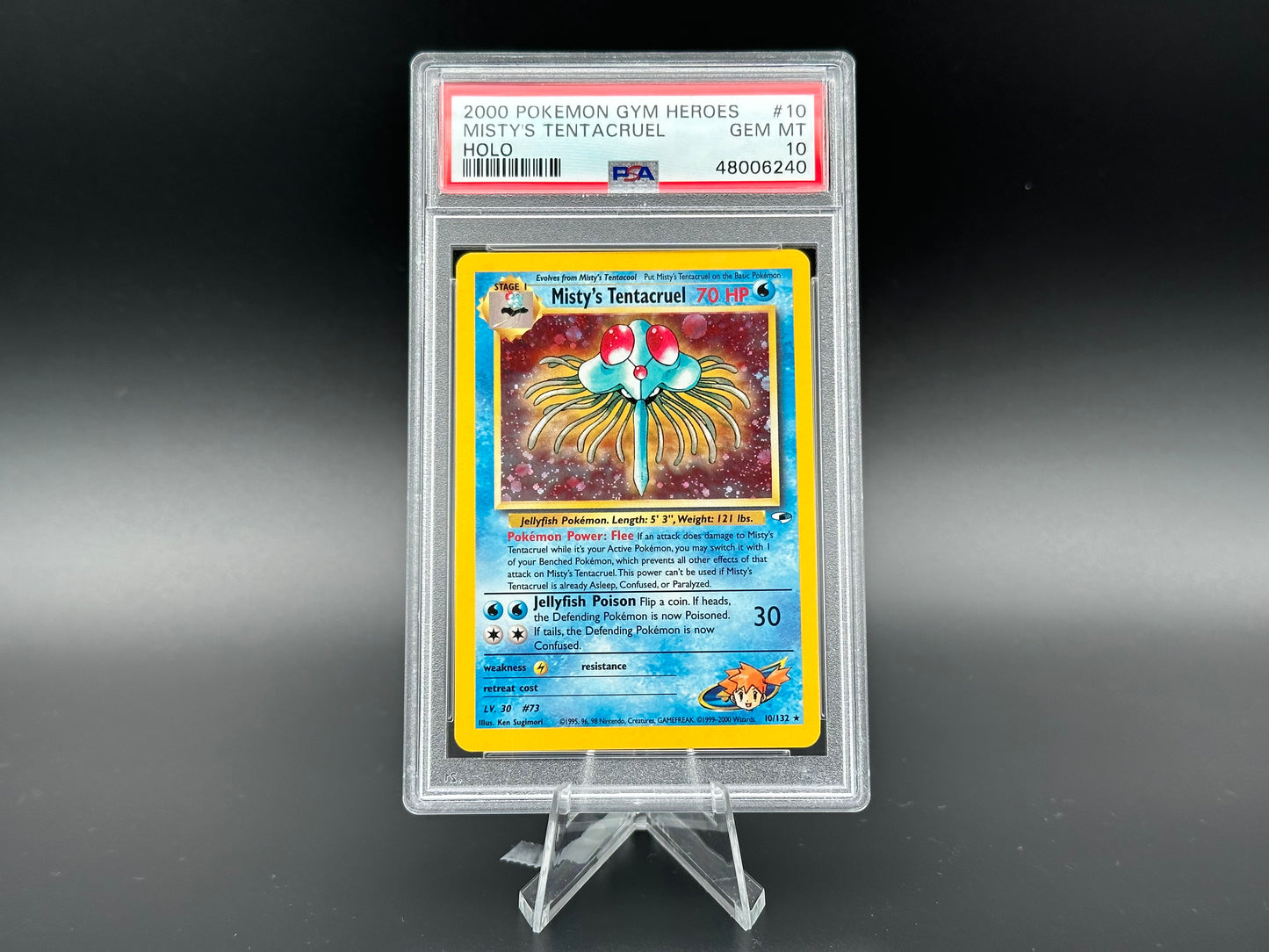 Tentacruel olografico di Misty Gym Heroes PSA 10