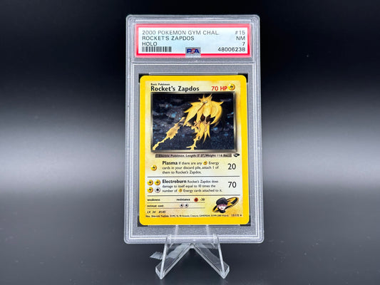 Rocket's Zapdos olo Gym Challenge PSA 7