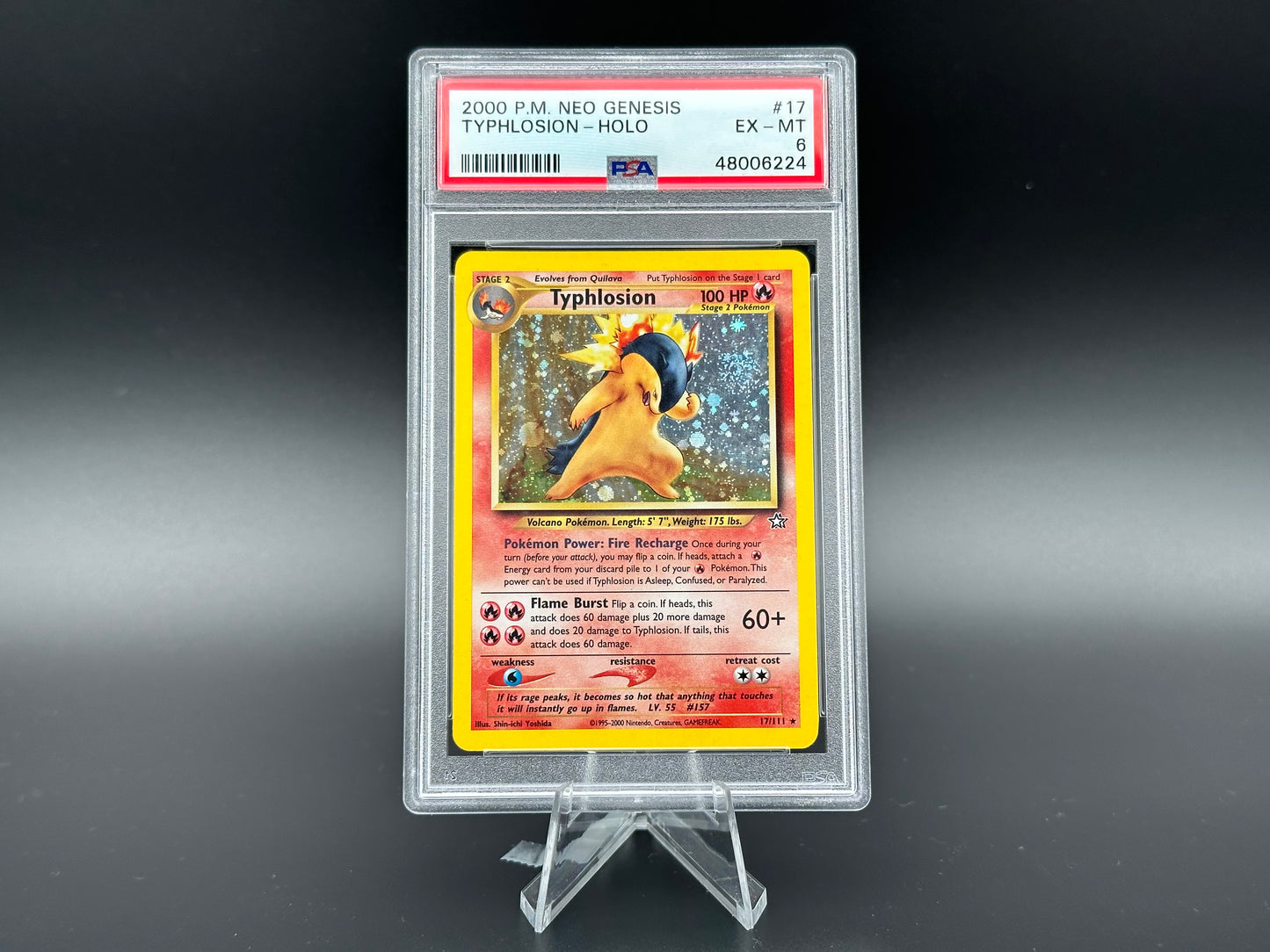 Typhlosion olo Neo Genesis PSA 6