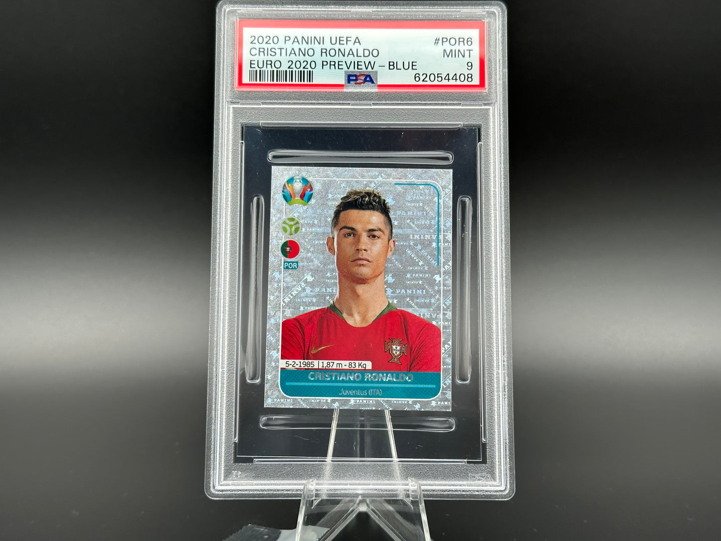 Cristiano Ronaldo Panini Coppa del Mondo 2006 #298 Adesivo PSA 7