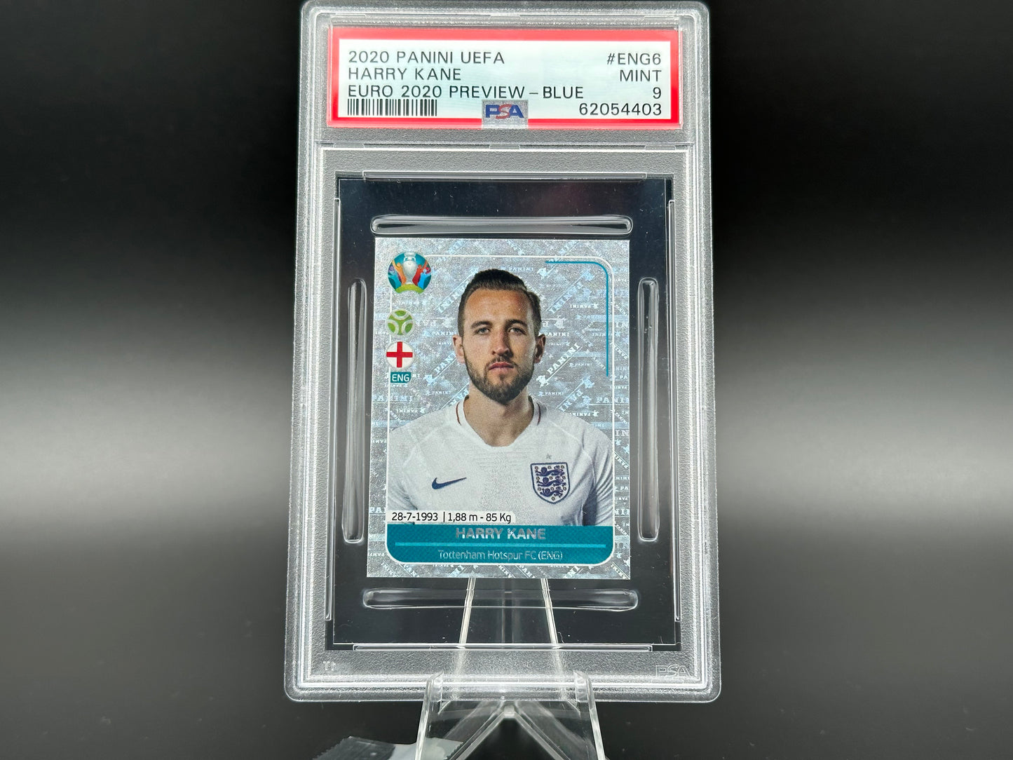 Harry Kane Euro 2020 Preview - Blue #ENG6 Sticker PSA 9