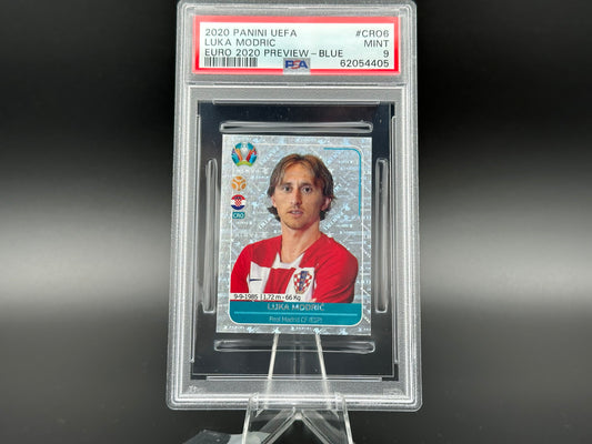 Luka Modric Euro 2020 Preview - Blue #CRO6 Sticker PSA 9