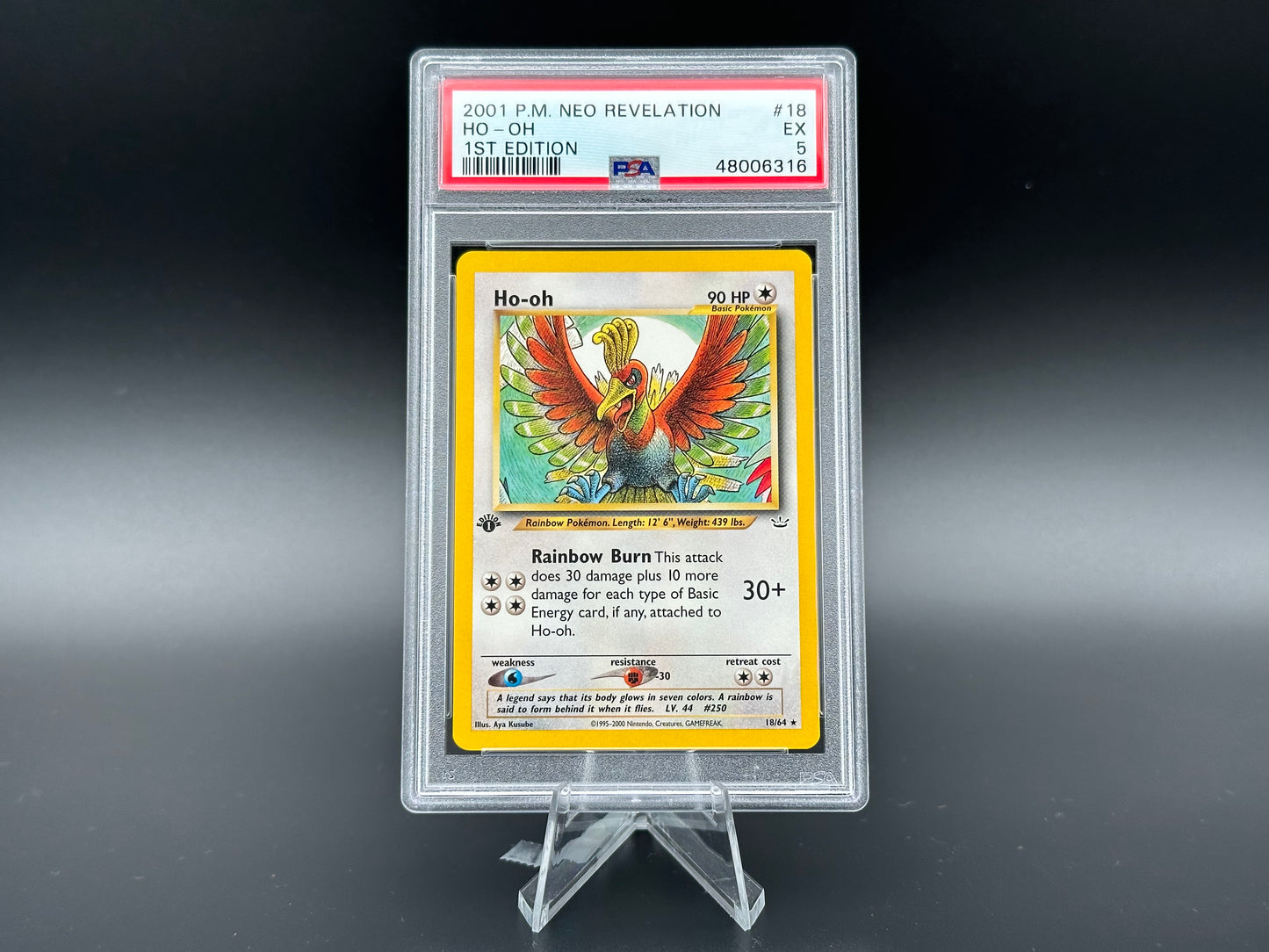 Ho-Oh Neo Revelation 1. Edition PSA 5