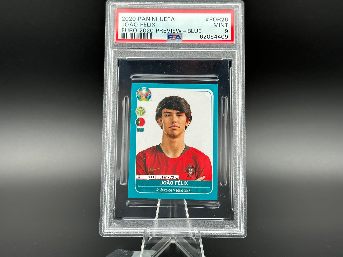 Joao Felix Euro 2020 Preview - Blue #POR26 Sticker PSA 9