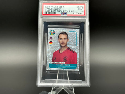 Manuel Neuer Euro 2020 Preview - Blue #GER6 Sticker PSA 9