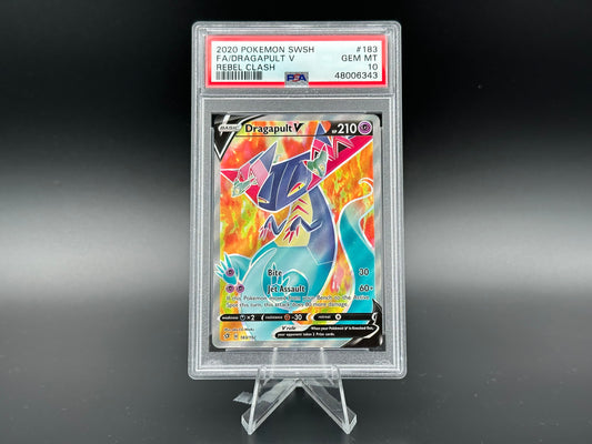 Dragapult V Fullart SWSH Rebelle Clash PSA 10