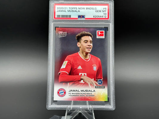 2020/21 Jamal Musiala Topps Now Bundesliga First RC PSA 10