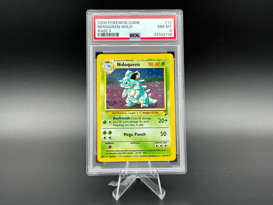 Nidoqueen holo Base 2 PSA 8