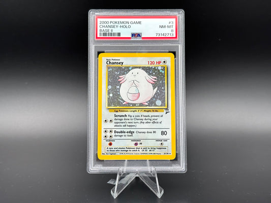 Chansey olo Base 2 PSA 8