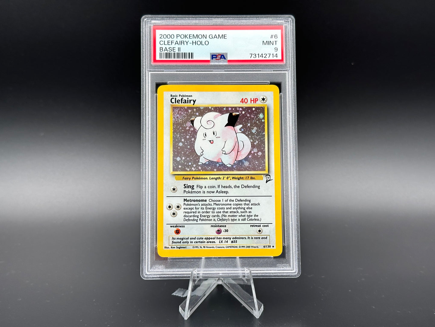 Clefairy holo Base 2 PSA 9