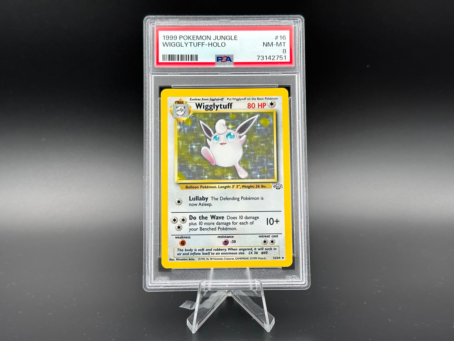 Wigglytuff holo Jungle PSA 8