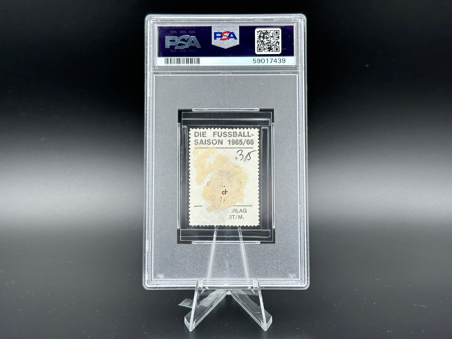 Pele 1965 Sticker - Verlag Fussball Perforated PSA 1 (MK)