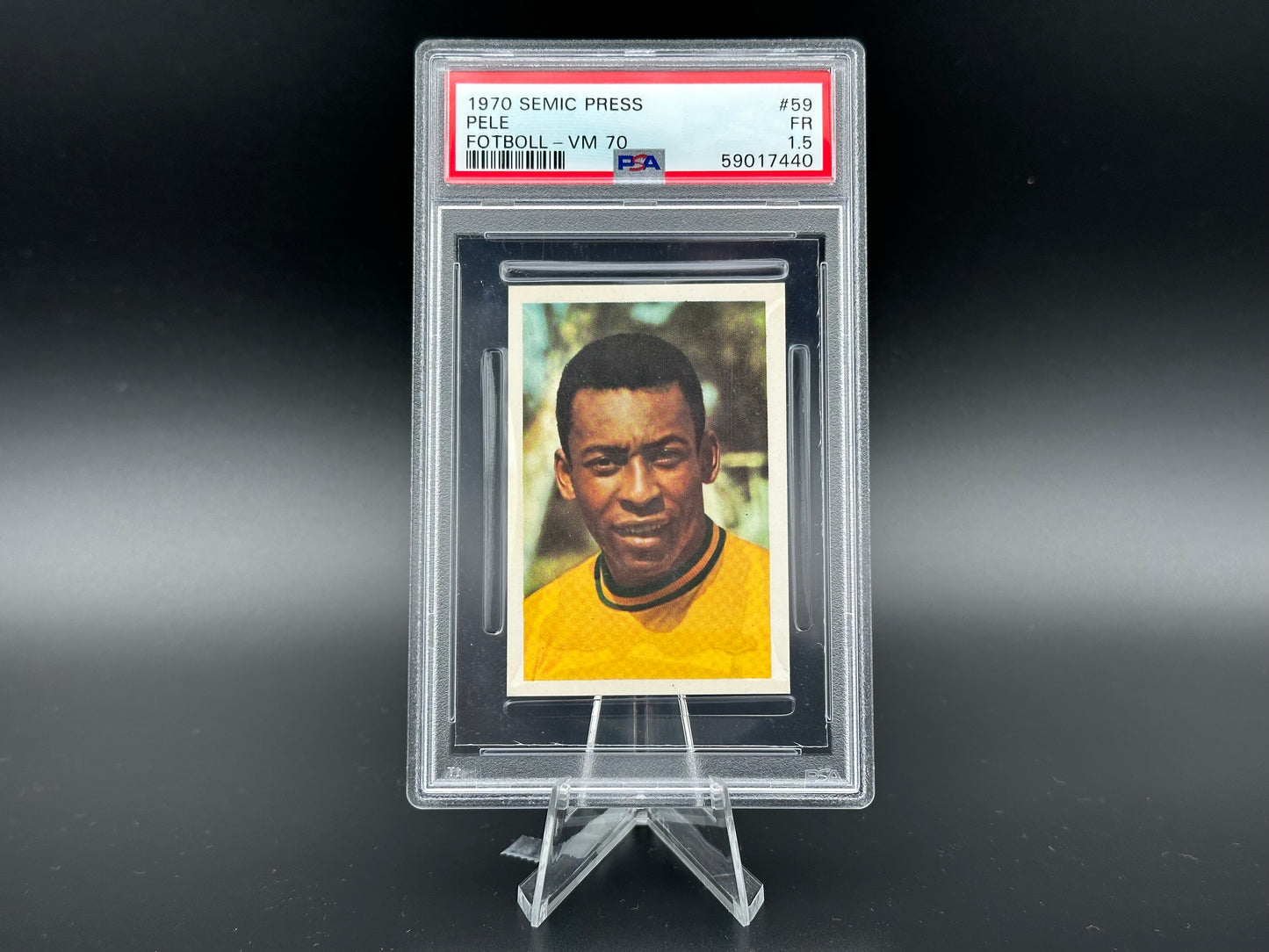 Pele World Cup 1970 Fotboll Sticker #59 PSA 1.5 Pop 1