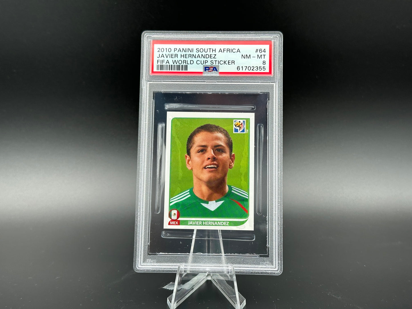 Javier Hernandez Panini Coppa del Mondo 2010 #64 Adesivo PSA 8