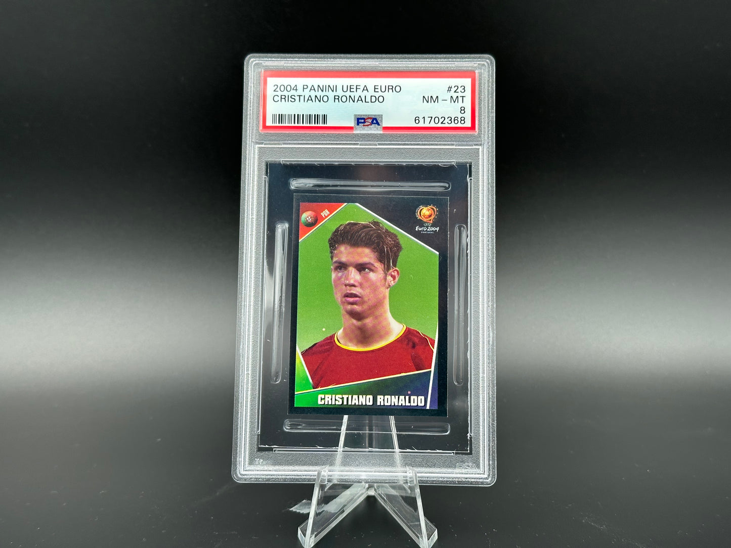 Cristiano Ronaldo Uefa Euro 2004 #23 Sticker PSA 8