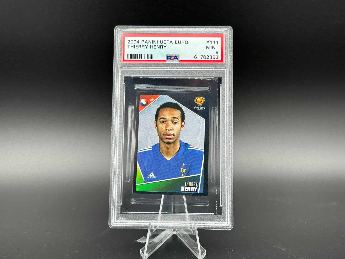 Thierry Henry UEFA Euro 2004 #111 Autocollant PSA 9