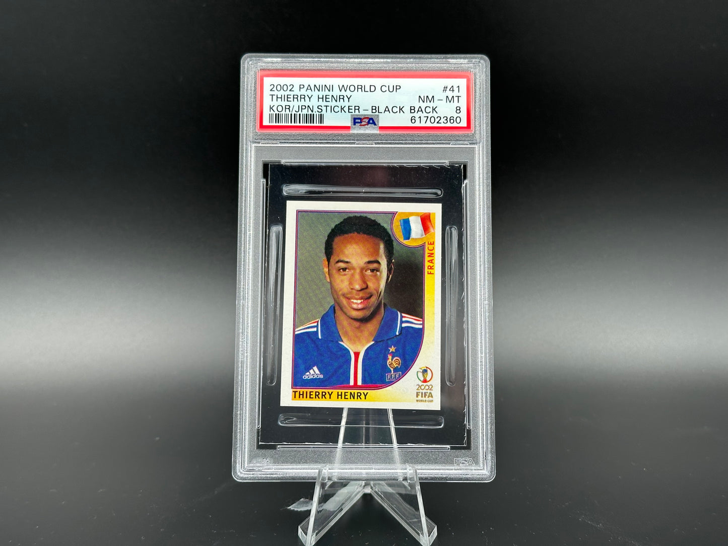 Thierry Henry Panini Coupe du Monde 2002 #41 Autocollant PSA 8