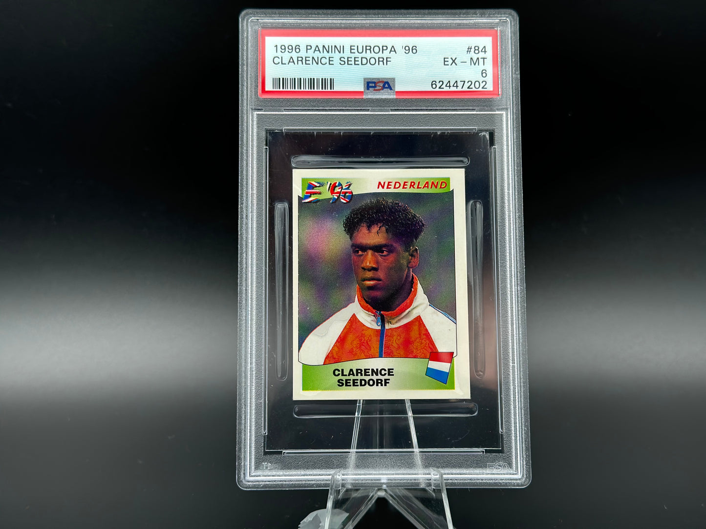 Clarence Seedorf Panini UEFA Euro 1996 #84 Sticker PSA 6