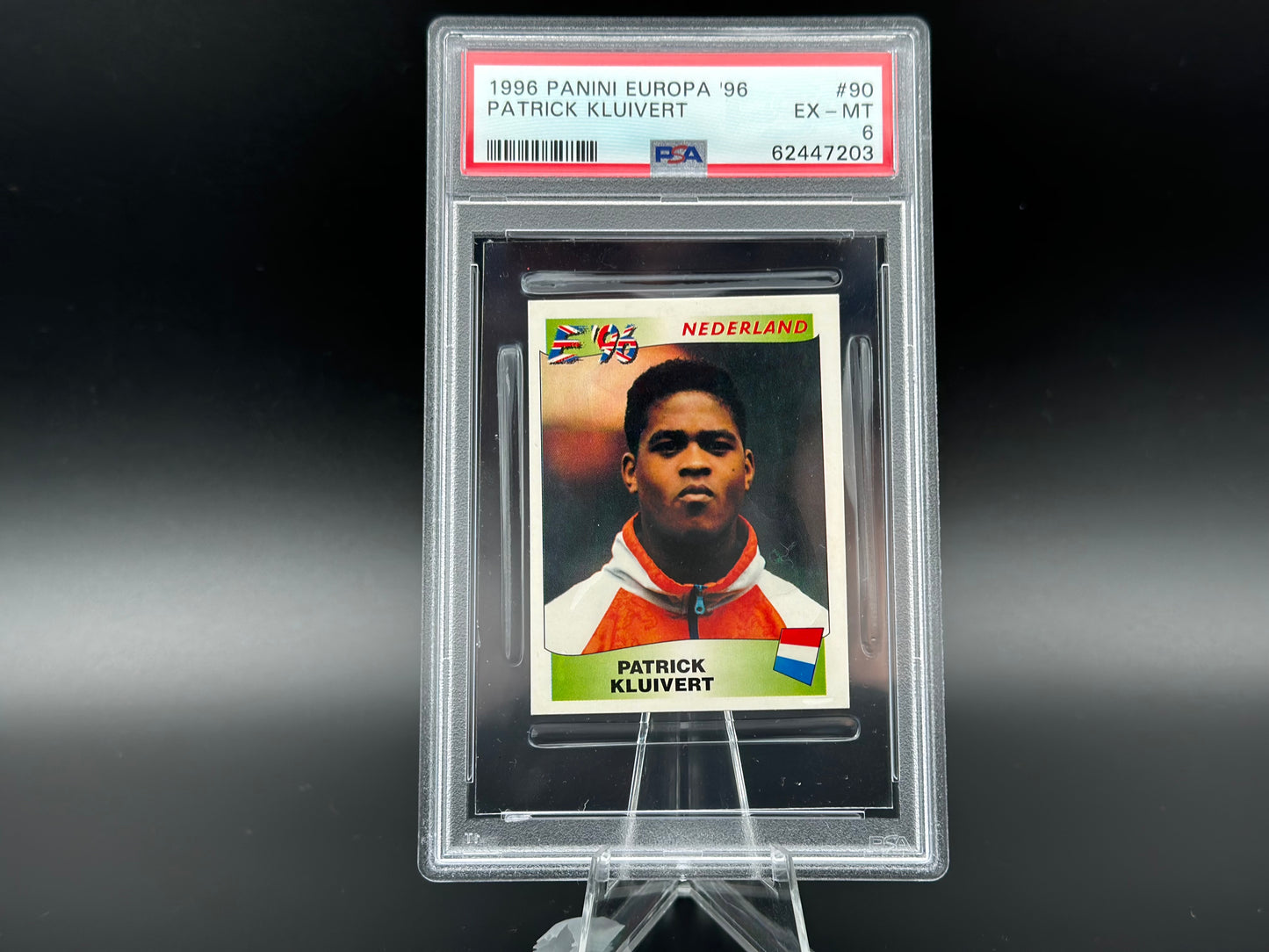 Patrick Kluivert Panini UEFA Euro 1996 #90 Autocollant PSA 6