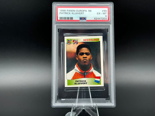 Patrick Kluivert Panini UEFA Euro 1996 #90 Adesivo PSA 6