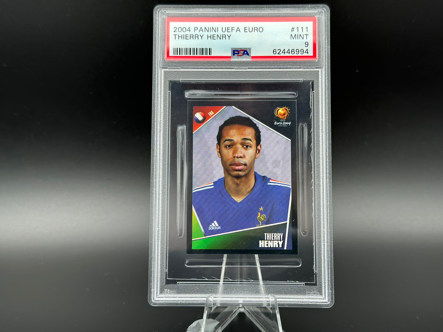 Thierry Henry Panini Euro 2004 #111 Sticker PSA 9