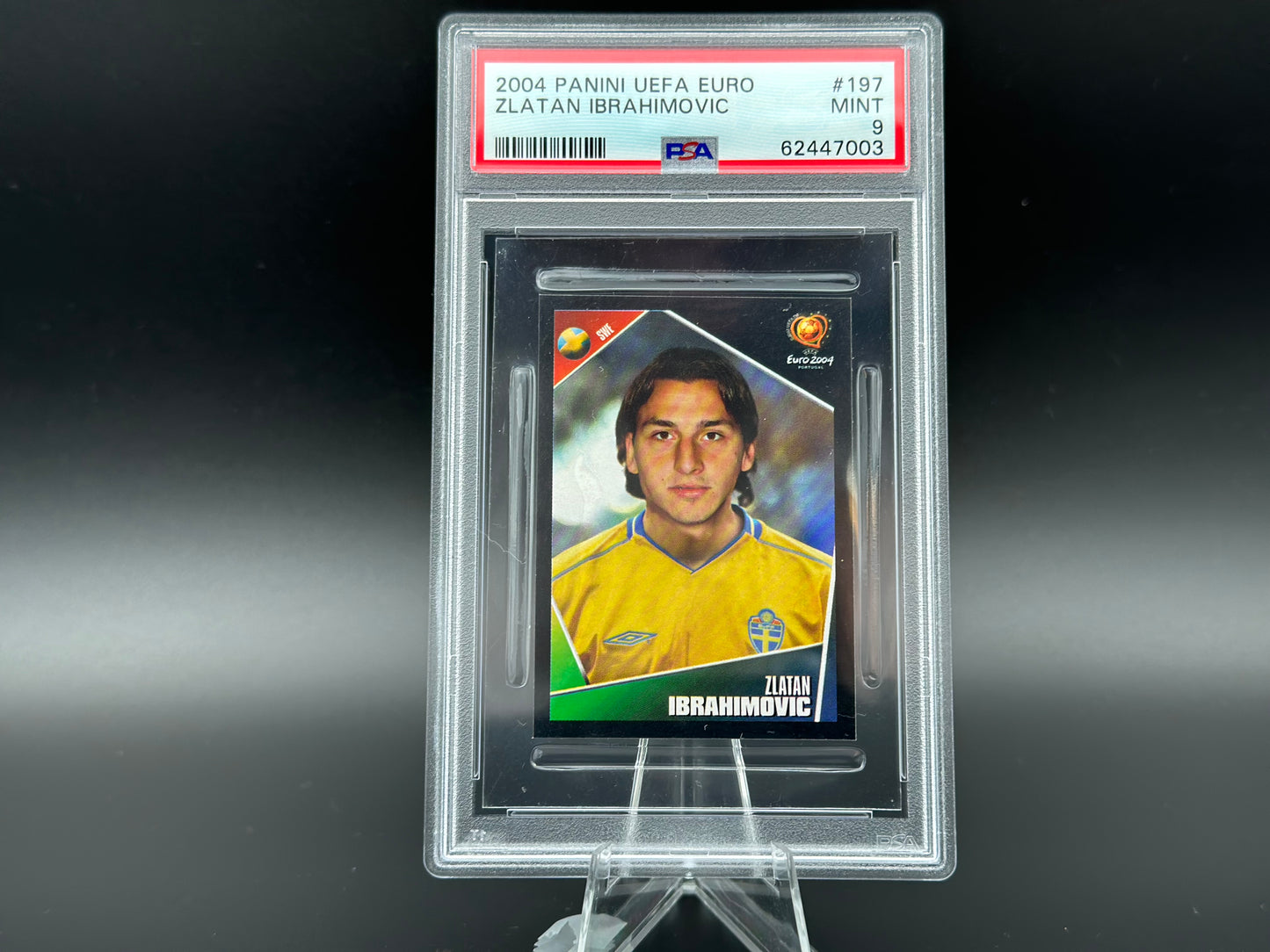 Zlatan Ibrahimovic Panini Euro 2004 #197 Autocollant PSA 9