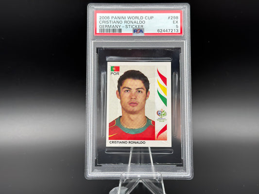 Cristiano Ronaldo Panini World Cup 2006 #298 Sticker PSA 5