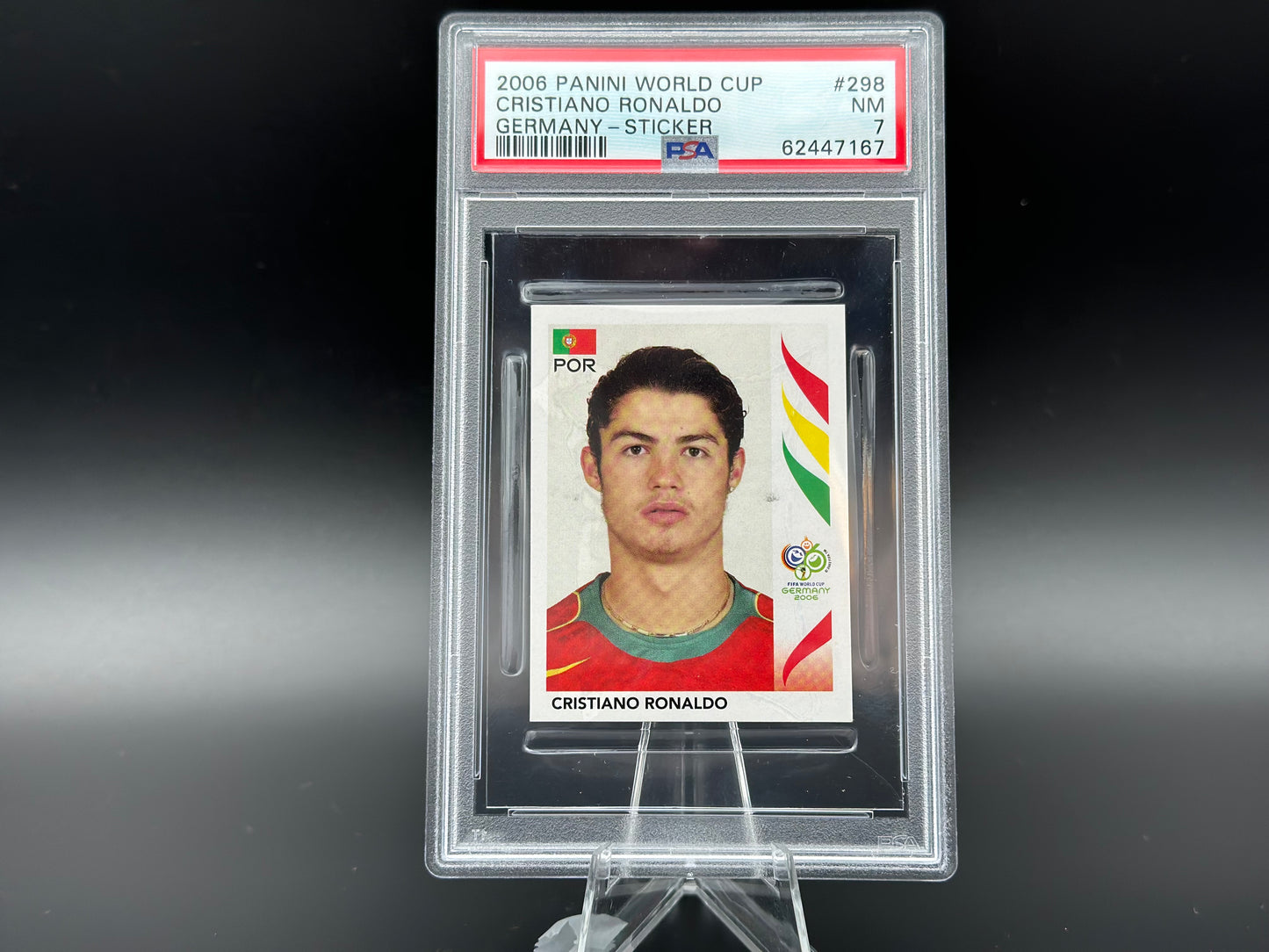 Cristiano Ronaldo Panini World Cup 2006 #298 Sticker PSA 7