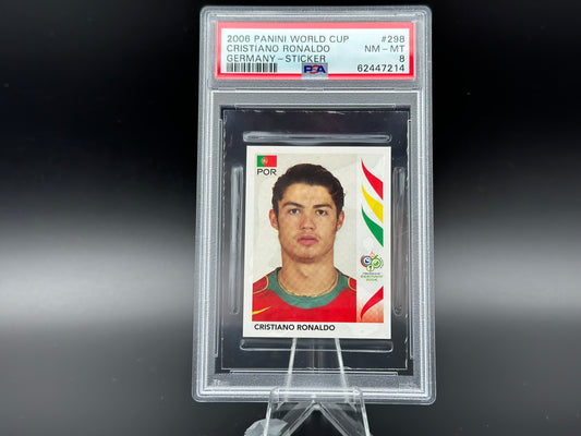 Cristiano Ronaldo Panini Coupe du Monde 2006 #298 Autocollant PSA 8