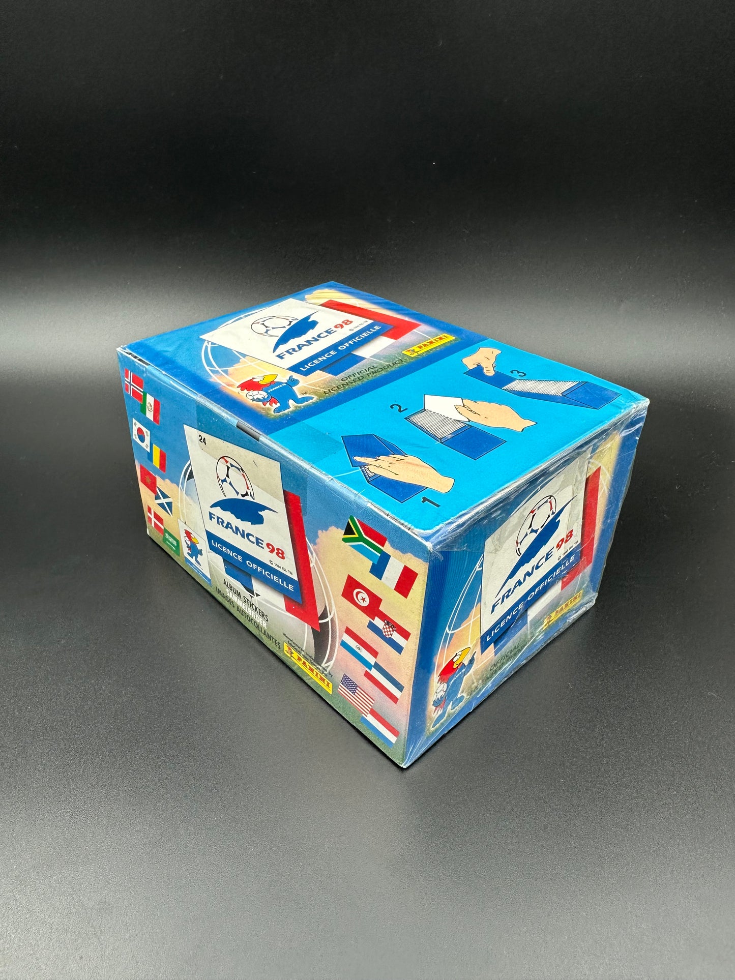 Confezione di adesivi Panini World Cup 1998 da 3 sigillati