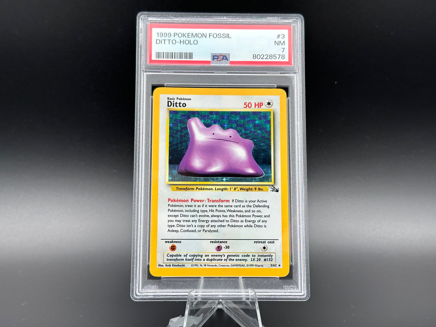 Ditto holo Fossil PSA 7